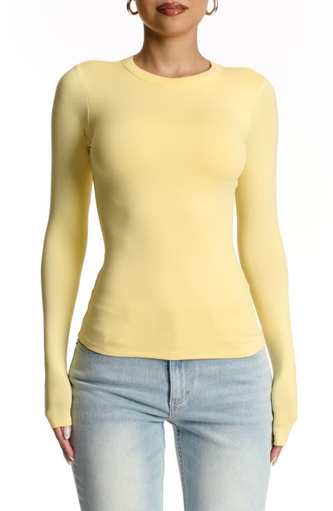 Bare Crewneck Long Sleeve Top