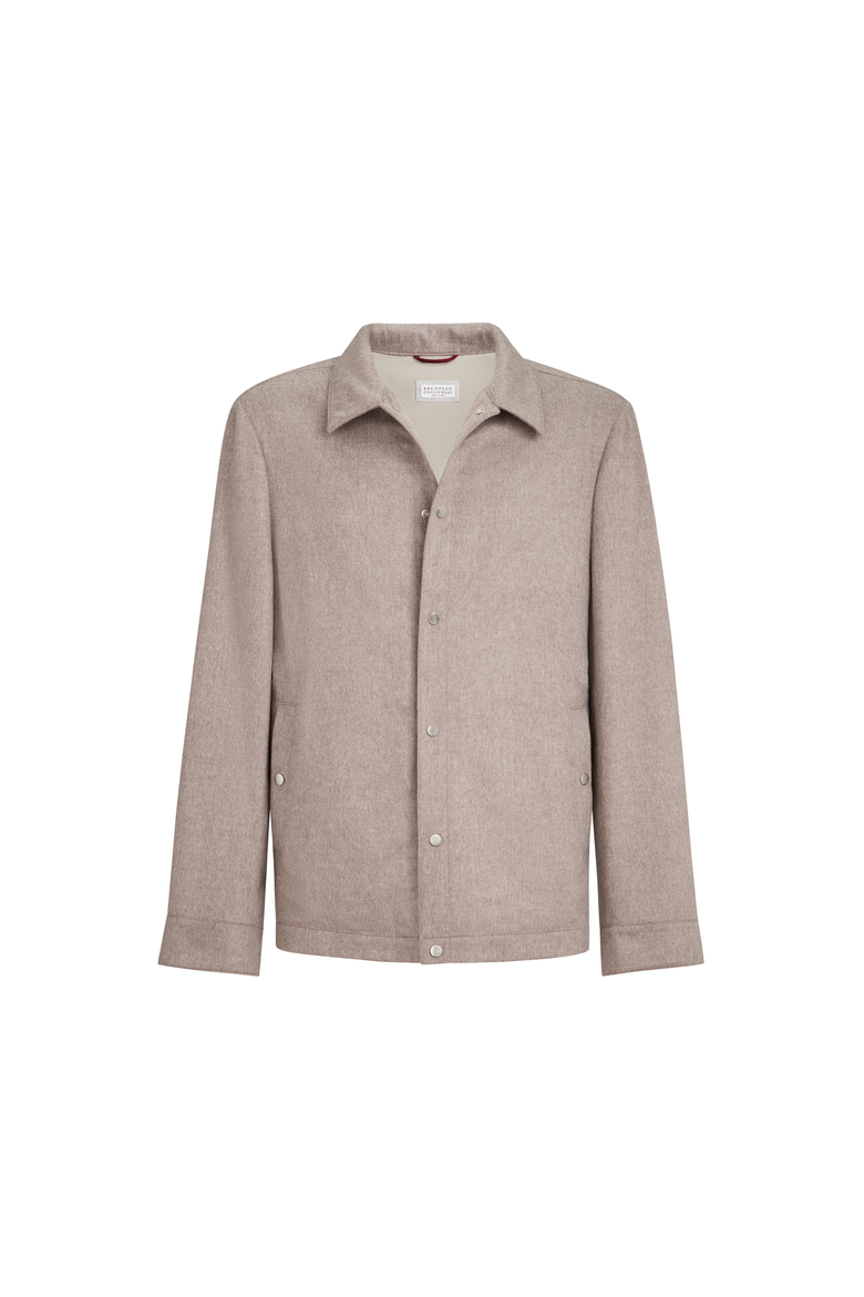 Cashmere flannel outerwear jacket, Alternate, color, Light Brown