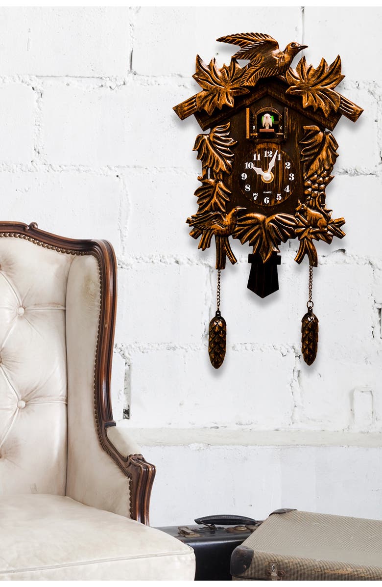 WALPLUS Plastic Vintage Looking Cuckoo Clock, Main, color, 