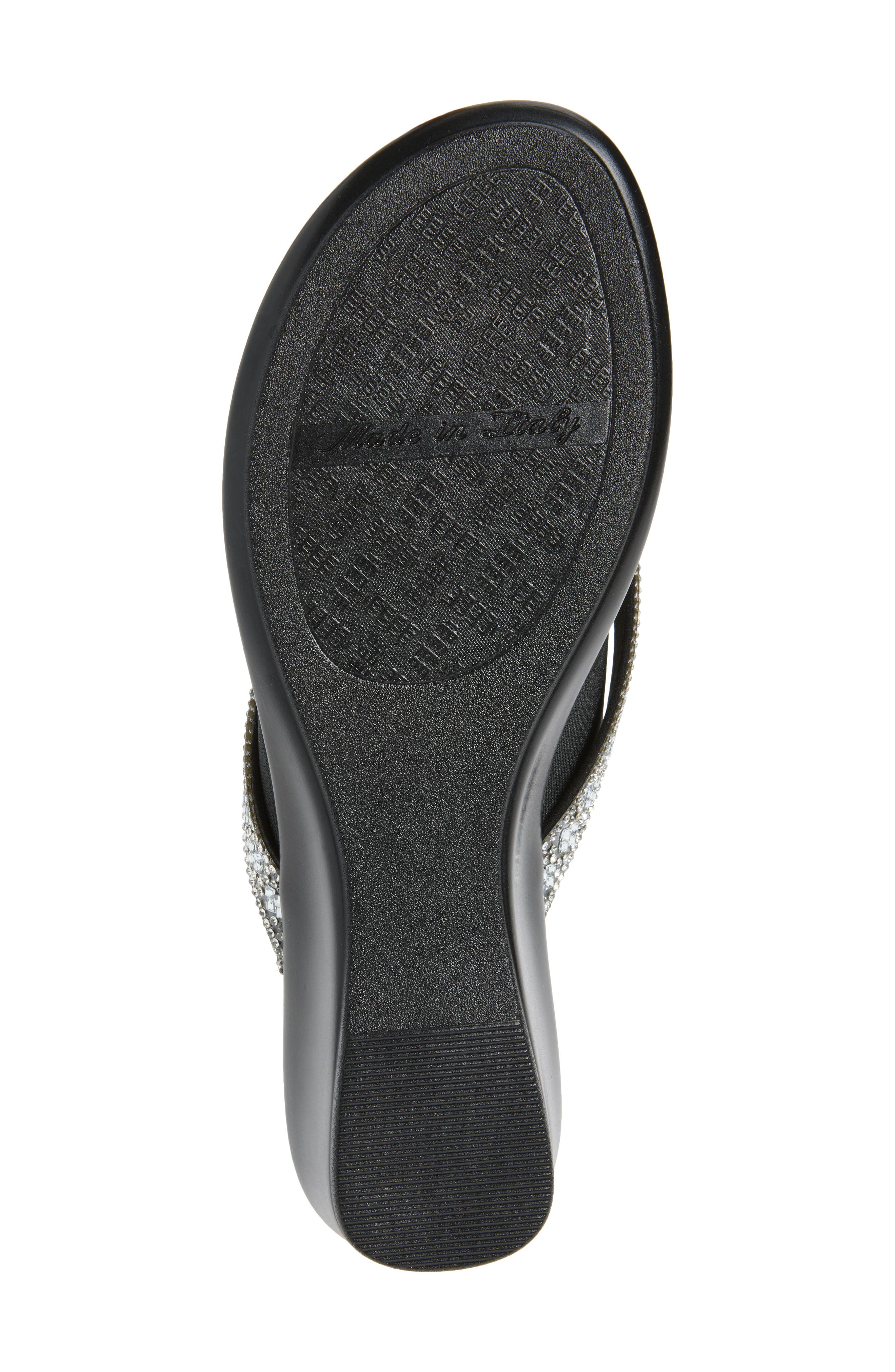Calver Wedge Sandal, Alternate, color, BLACK