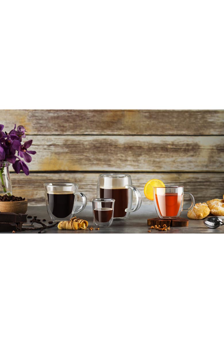 JoyJolt Javaah Set of 2 Espresso Cups, Alternate, color, Clear