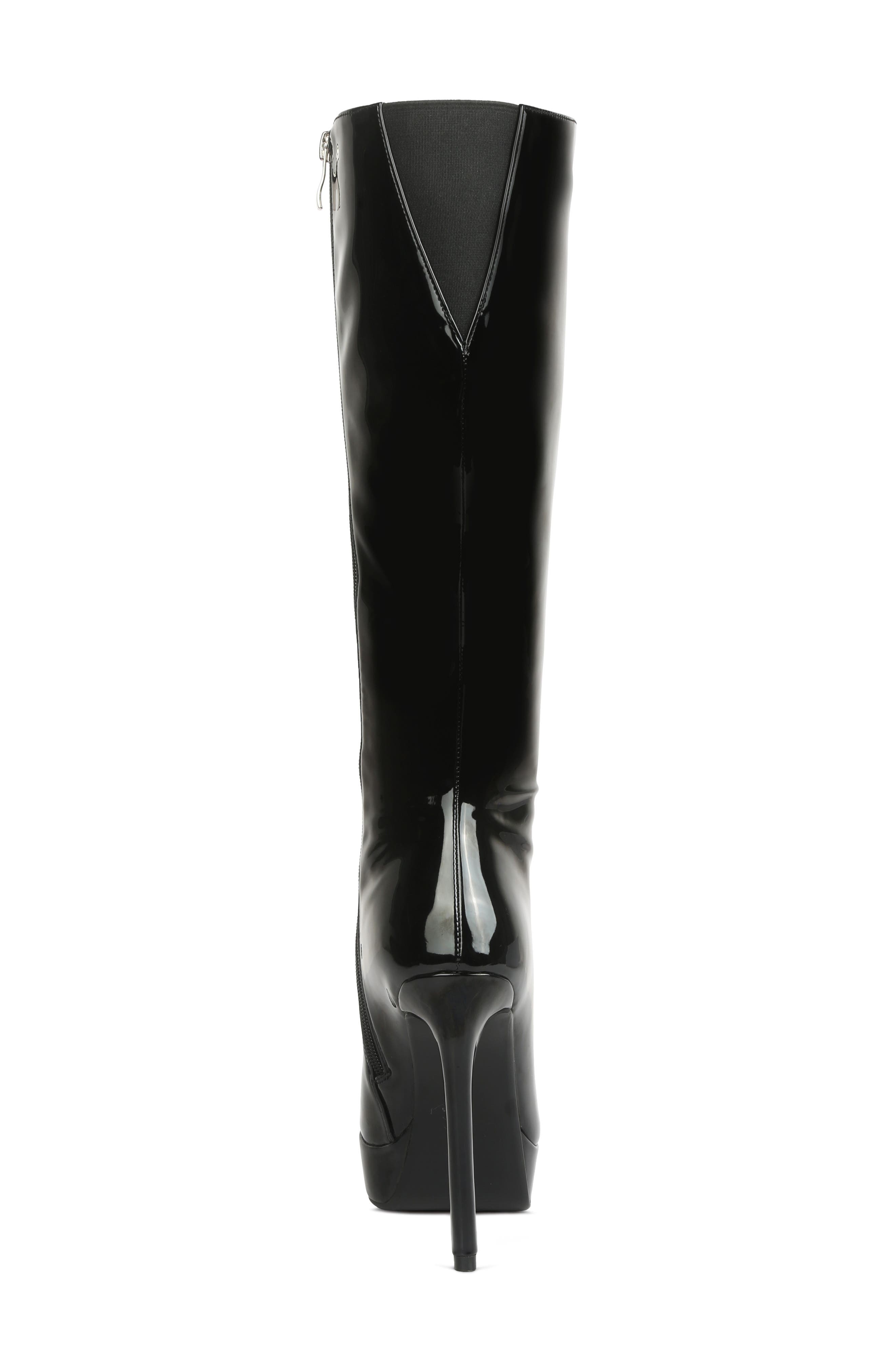 Rag & Co Chatton Platform Knee High Boot, Alternate, color, Black