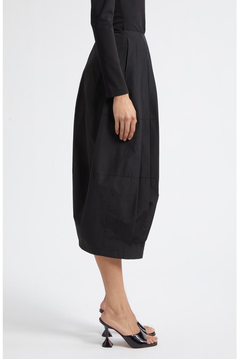 Daphne Lantern Midi Skirt, Alternate, color, BLACK