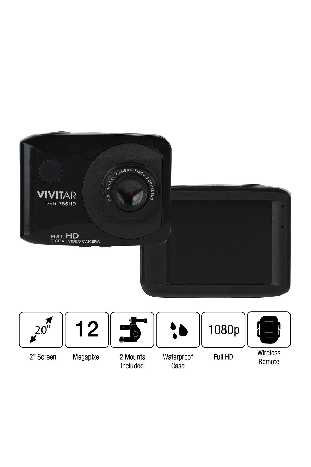 VIVITAR Capture 12.1 MP Photos Full HD 1080P Video Camera - Black