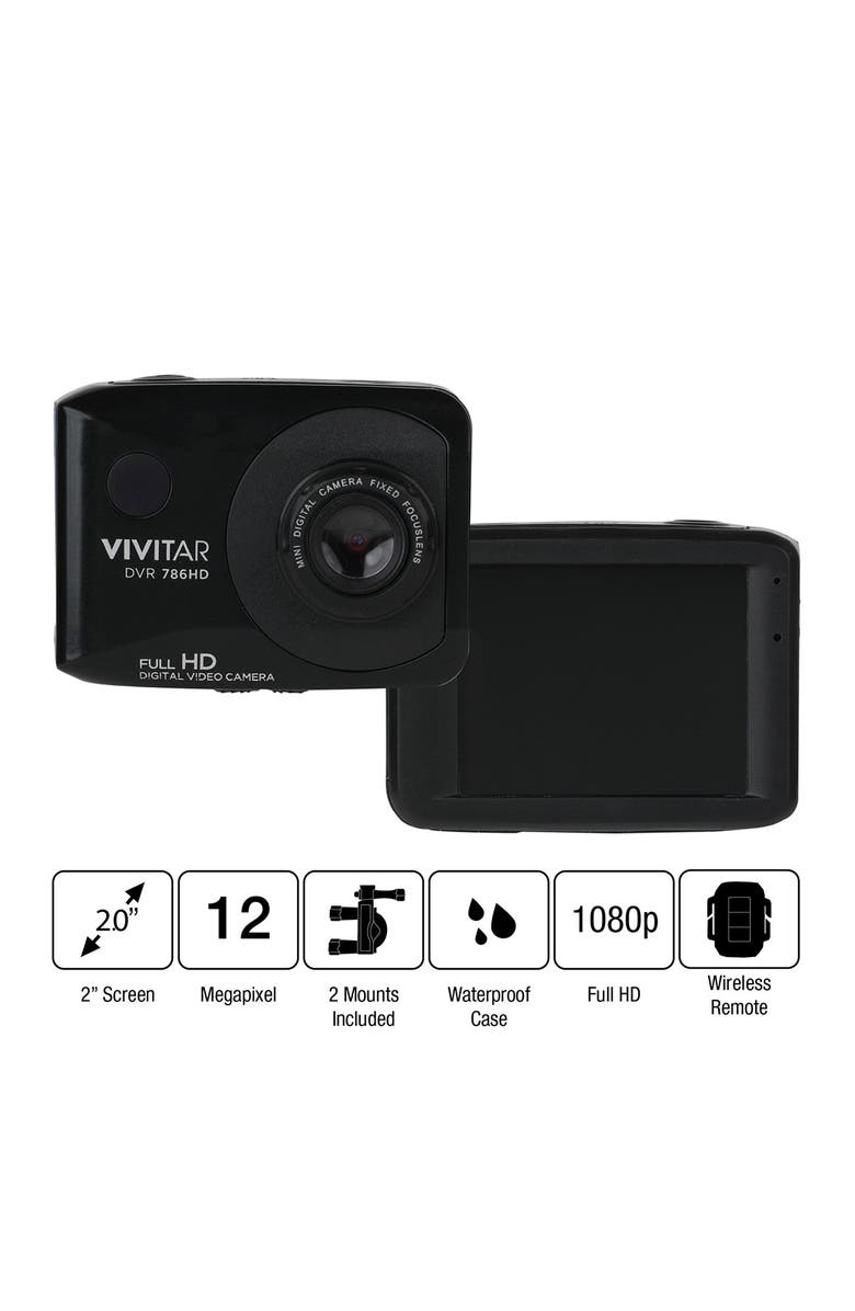 VIVITAR Capture 12.1 MP Photos Full HD 1080P Video Camera - Black, Main, color, Black