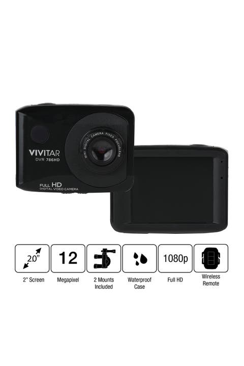 Capture 12.1 MP Photos Full HD 1080P Video Camera - Black