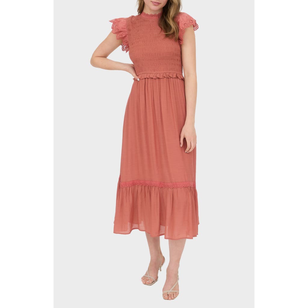 BLU PEPPER BLU PEPPER SMOCKED MAXI DRESS