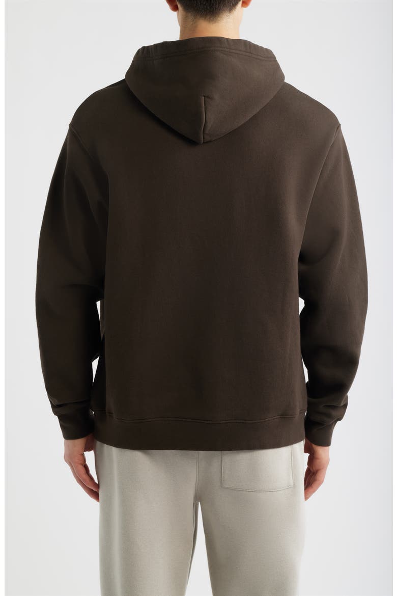 Fesque Logo Embroidered Hoodie, Alternate, color, BROWN