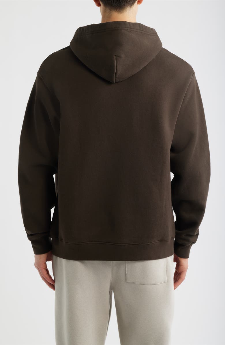 Malbon Golf Fesque Logo Embroidered Hoodie, Alternate, color, Brown