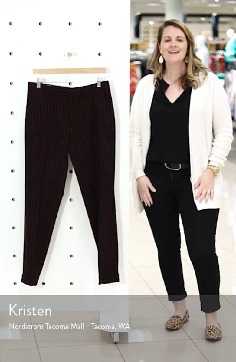 Rocky Slim Fit Pinstripe Trousers, sales video thumbnail