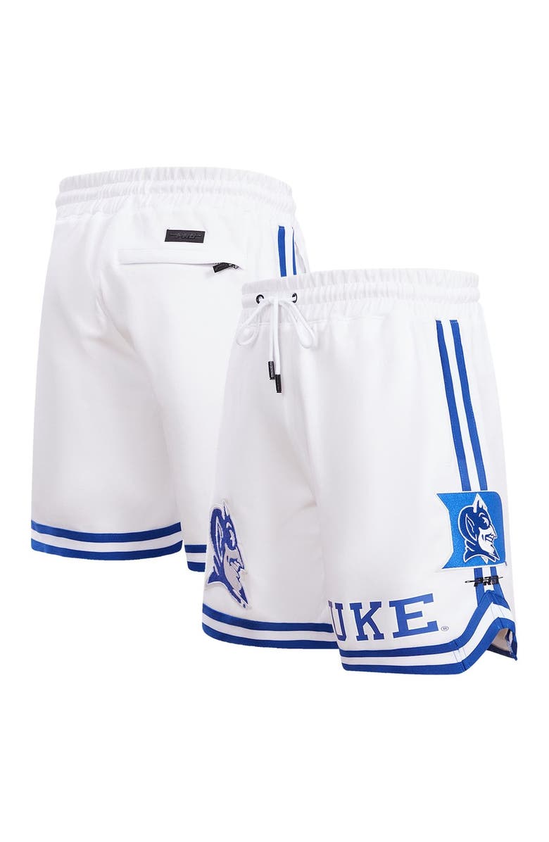 PRO STANDARD Men's Pro Standard White Duke Blue Devils Classic Shorts, Main, color, 