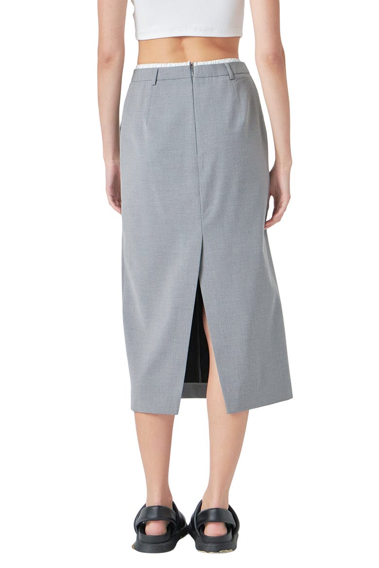 Boxer Waist Skirt, Alternate, color, GREY