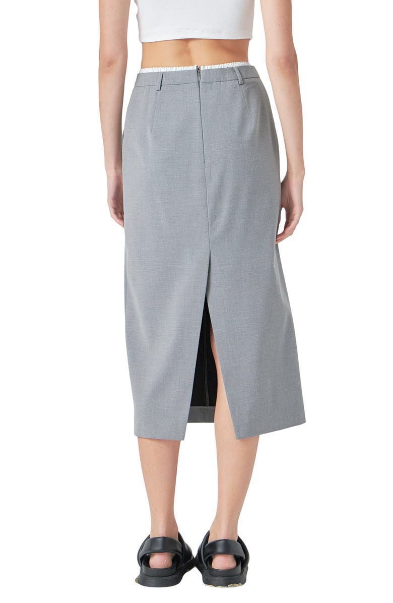 Grey Lab Boxer Waist Skirt, Alternate, color, Grey