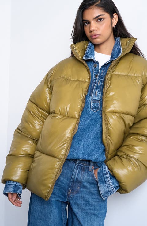 High Shine Puffer Coat