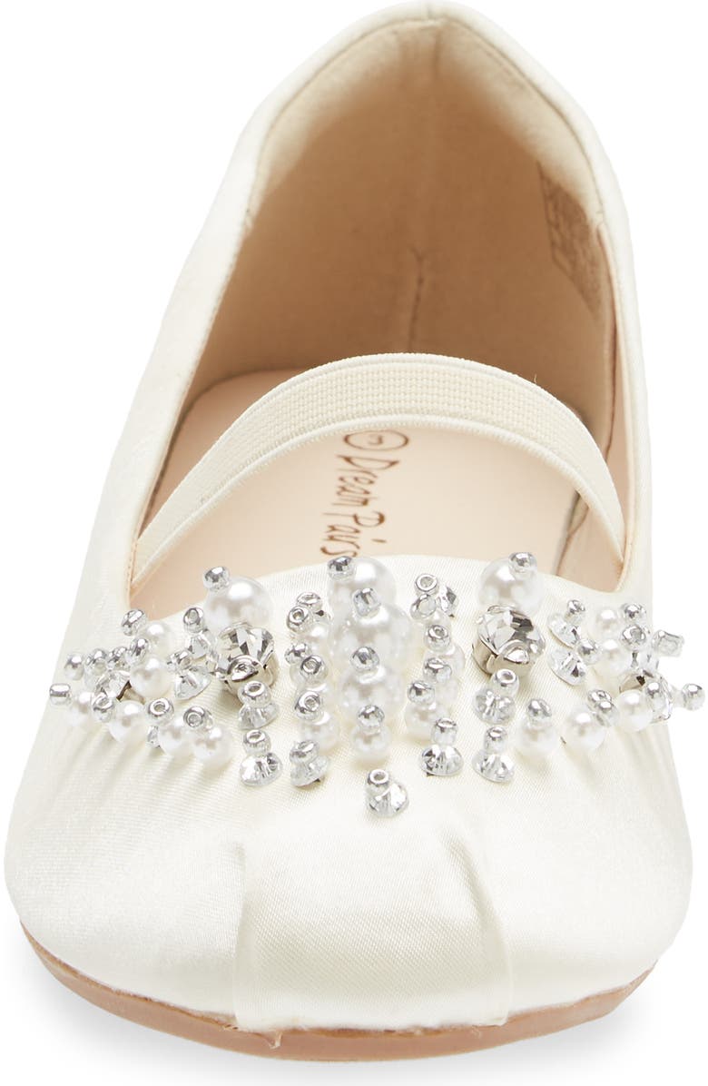 DREAM PAIRS Kids' Glitter Mary Jane, Alternate, color, Ivory