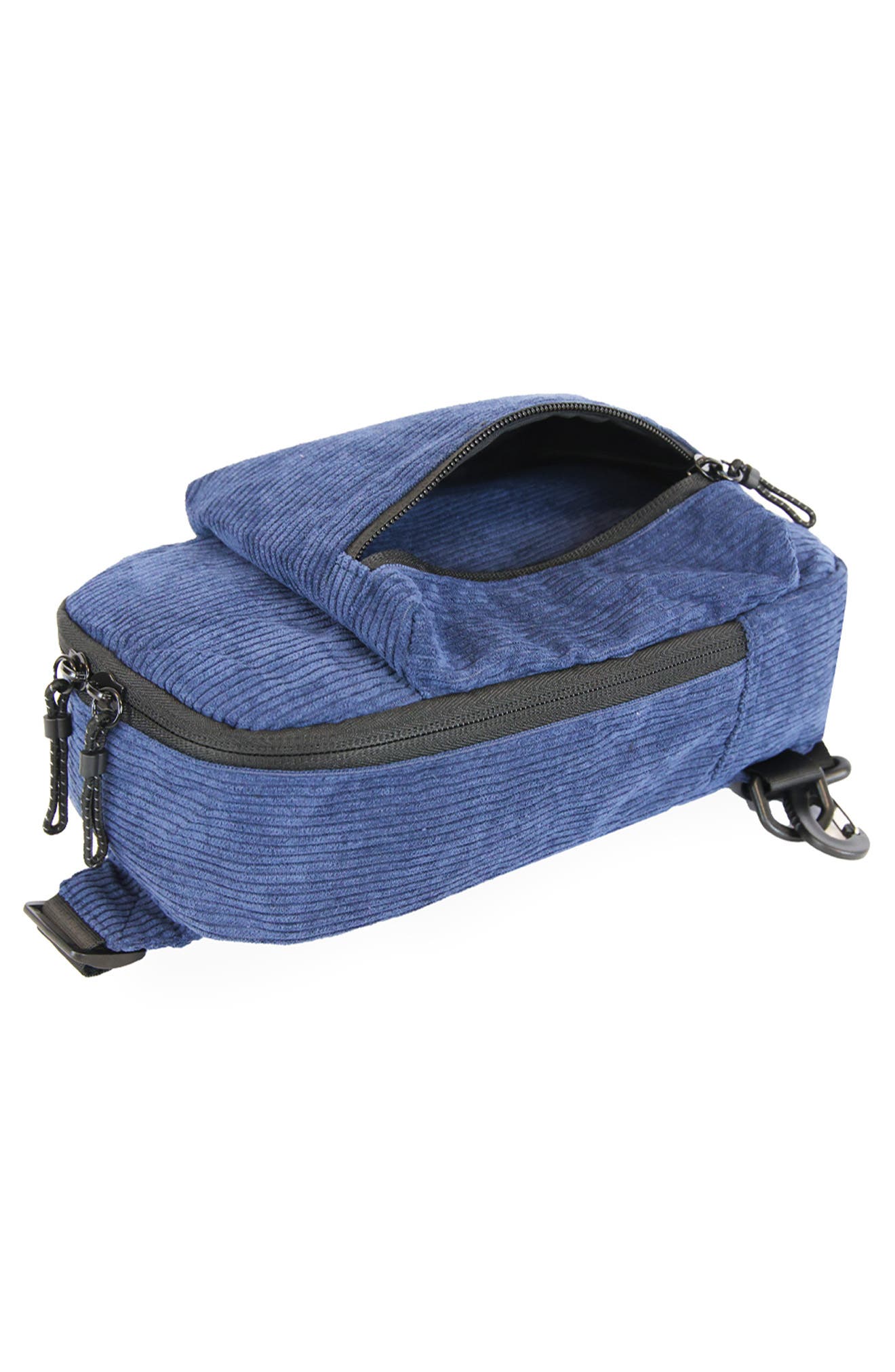 Original Penguin Corduroy Sling Bag, Alternate, color, Blue Wing Teal