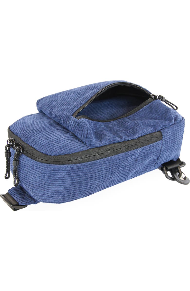 Original Penguin Corduroy Sling Bag, Alternate, color, Blue Wing Teal