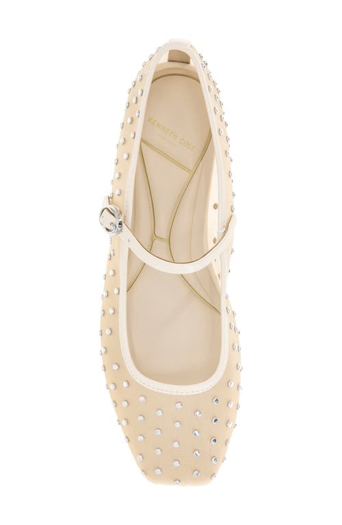 Kenneth Cole Jasper Mesh Micro Stud Ballet Flat In Neutral