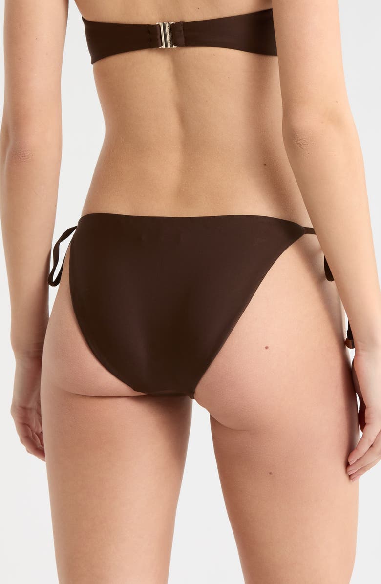 Ramy Brook Benni Side Tie Bikini Bottoms, Alternate, color, Beach Brown