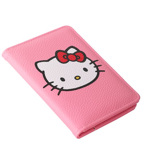Hello Kitty Pink Pebbled Travel Passport Holder In Pink