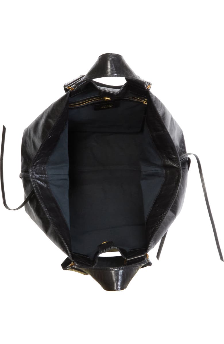 Isabel Marant Wardy Leather Shopper Tote, Alternate, color, Black
