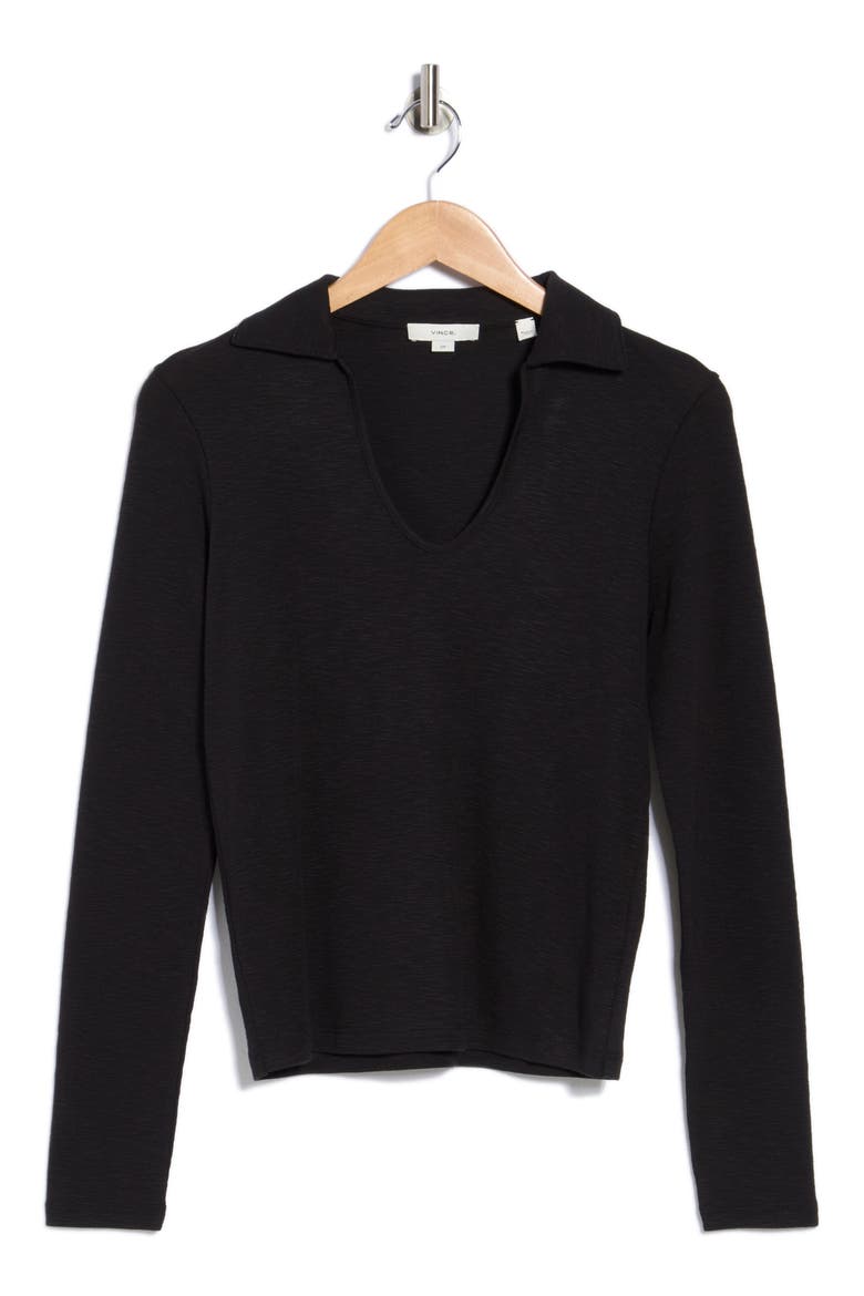 Johnny Collar Polo, Alternate, color, BLACK