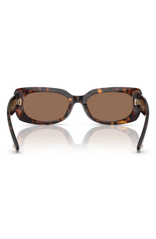 Jimmy Choo 54mm Polarized Pillow Sunglasses In Havana