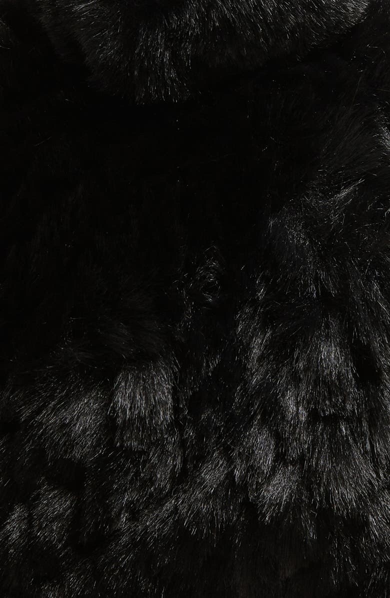 La Fiorentina Faux Fur Beanie with Pompom, Alternate, color, Black