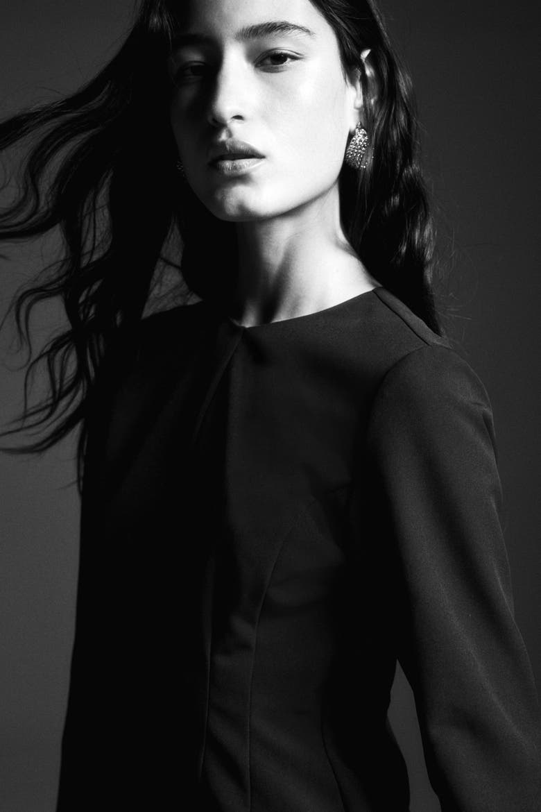 Open-back Dress, Alternate, color, Black