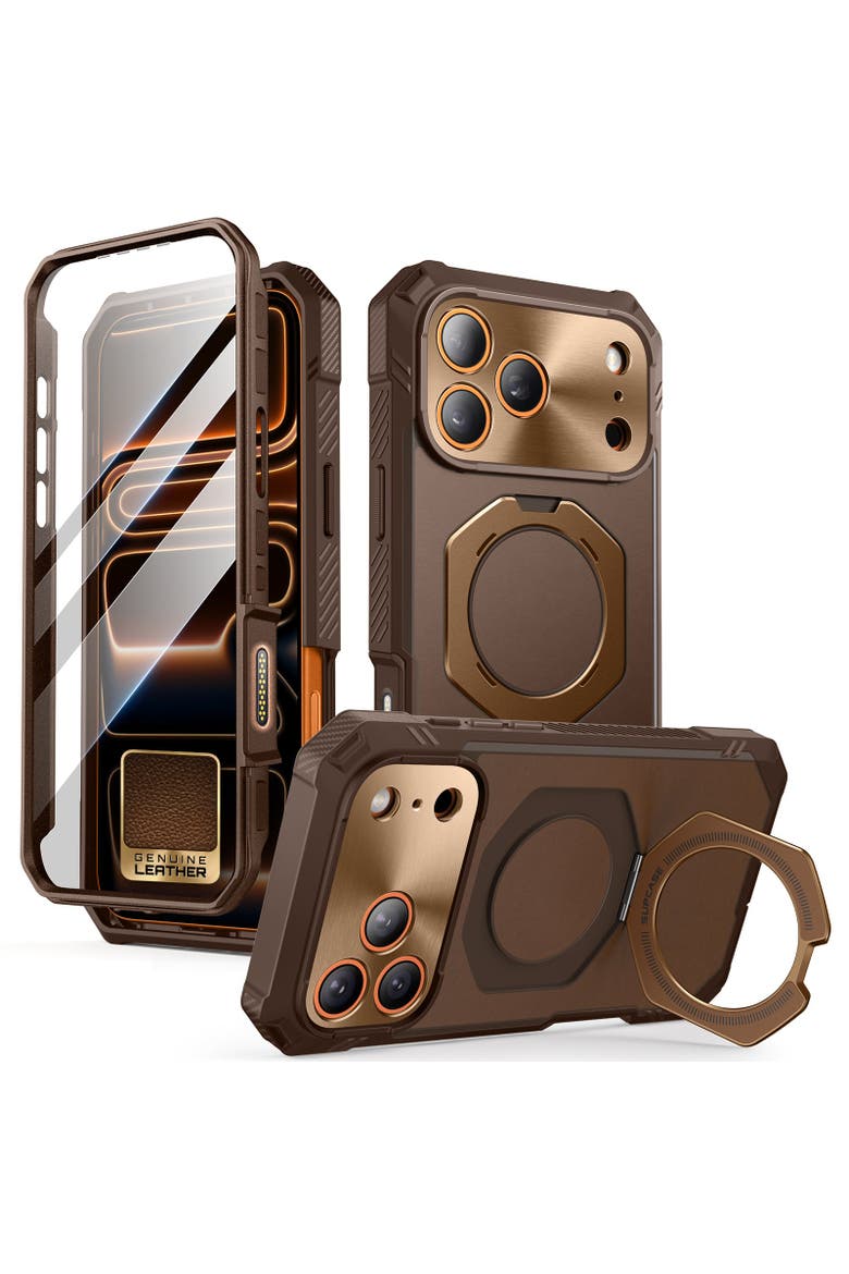 UB GRIP PRO Series iPhone 17 Pro Max MagSafe Phone Case with HD Tempered Glass, Main, color, Brown - iPhone 17 Pro Max