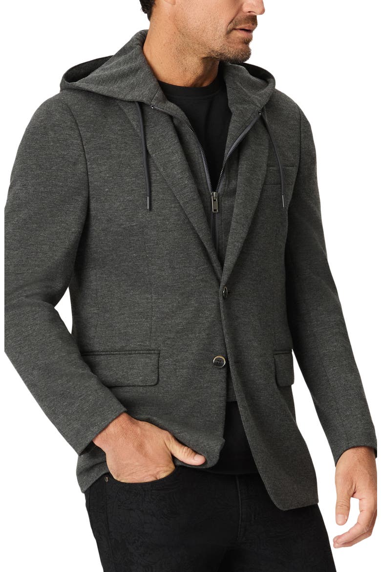 Voyager Knit Sport Coat with Removable Hooded Bib, Alternate, color, GREY