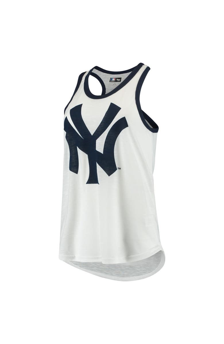 G-III 4HER BY CARL BANKS Women's G-III 4Her by Carl Banks White New York Yankees Tater Racerback Tank Top, Main, color, 