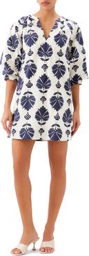 FIFTEEN TWENTY Brianne Print Lantern Sleeve Shift Dress