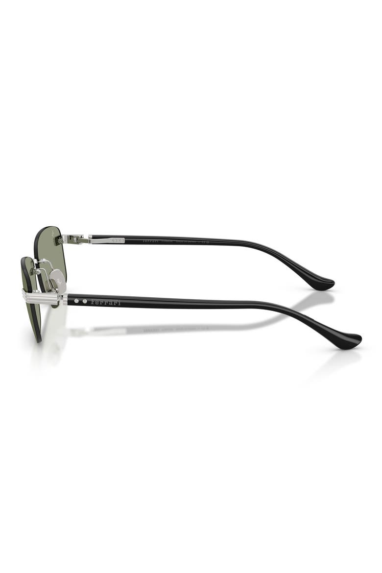 58mm Pillow Sunglasses, Alternate, color, SILVER BRUSHED / GREEN RED