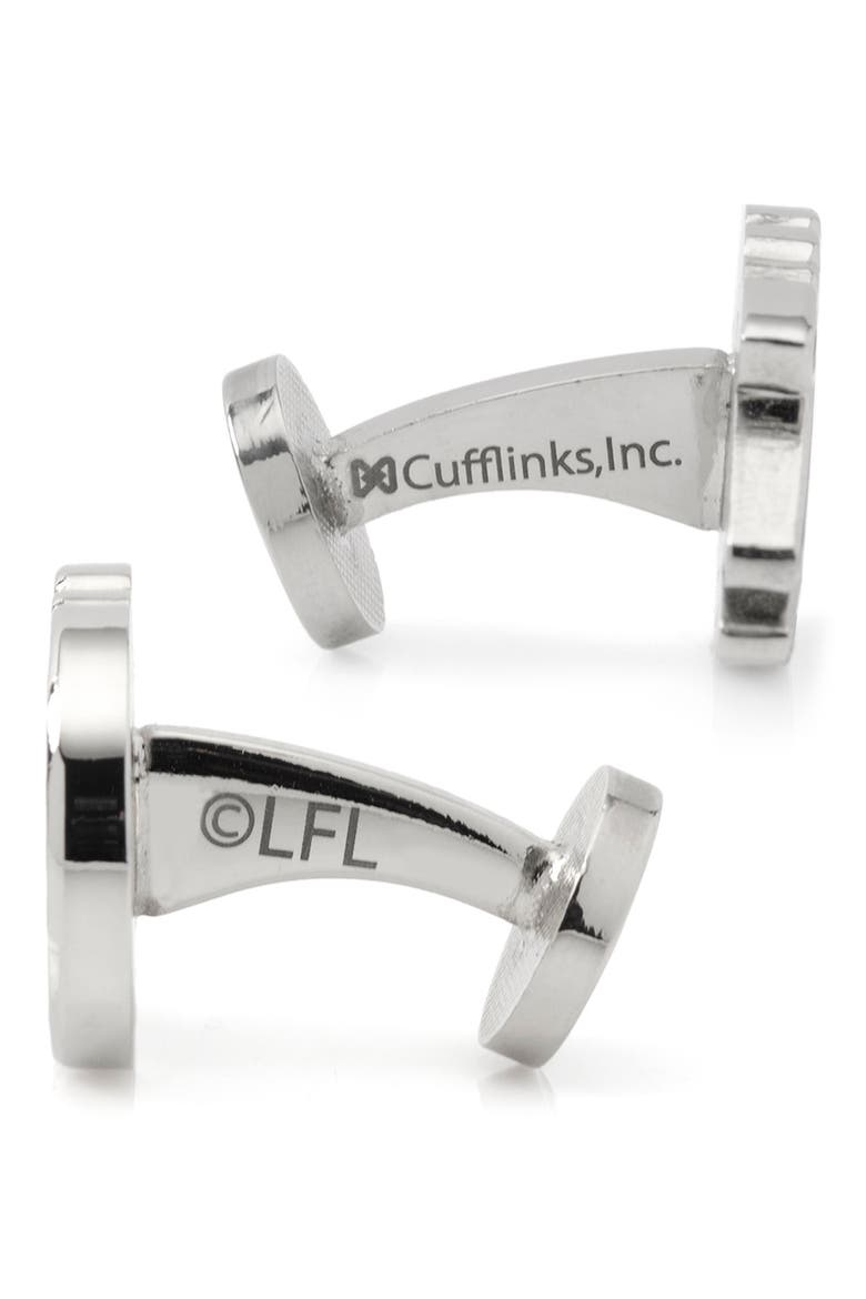 Millenium Falcon Cuff Links, Alternate, color, BLACK