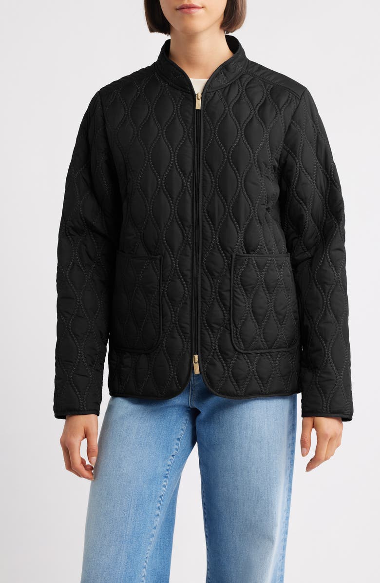 Ilse Jacobsen Aros 06 Quilted Jacket, Main, color, Black