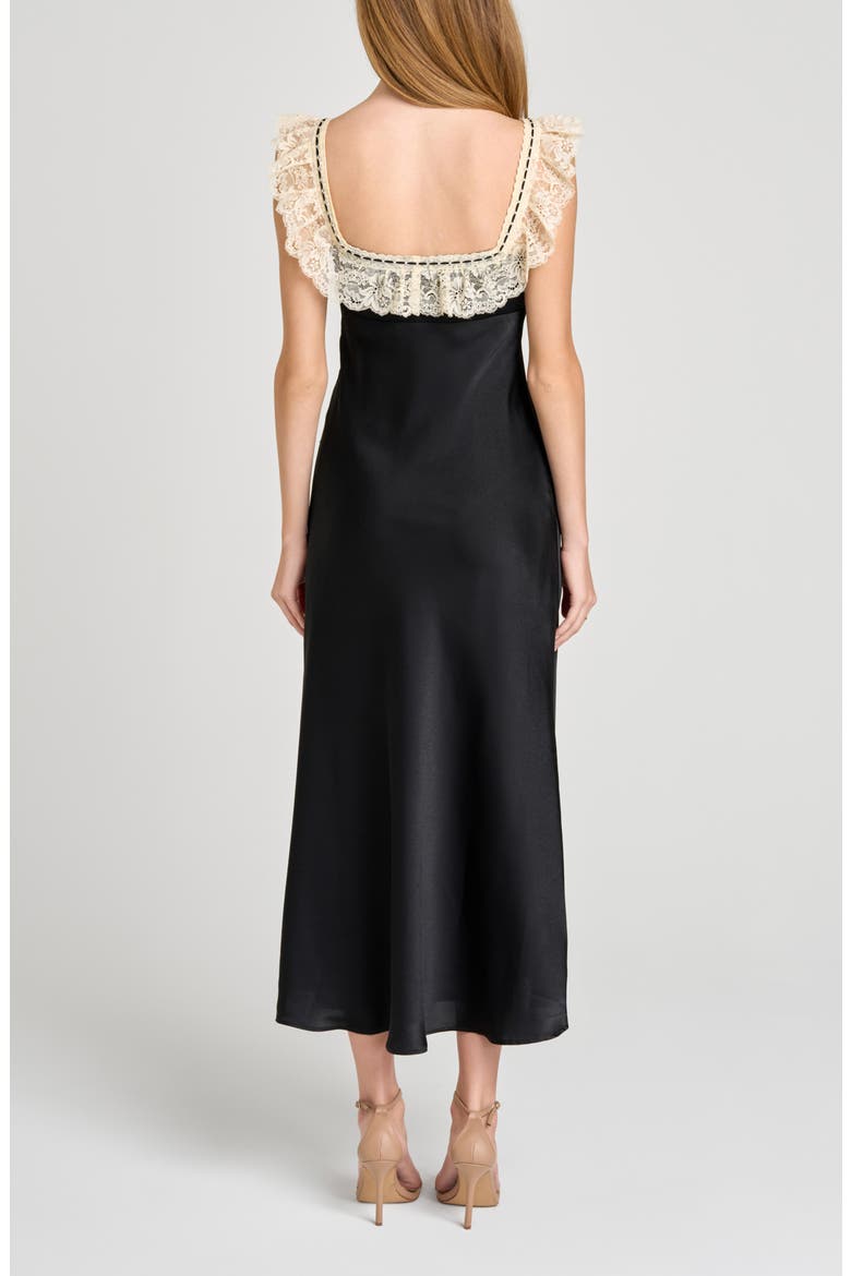wayf black lace dress WAYF