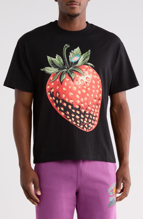 Boxy Diamond Berry Graphic T-Shirt