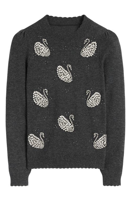 Boden Elizabeth Swan Embellished Sweater In Blue