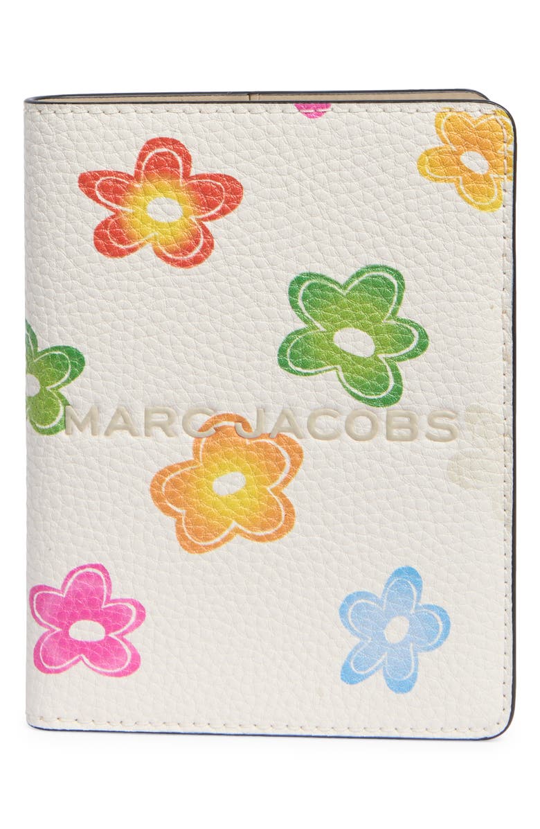 Marc Jacobs Flower Passport Case, Main, color, White Multi