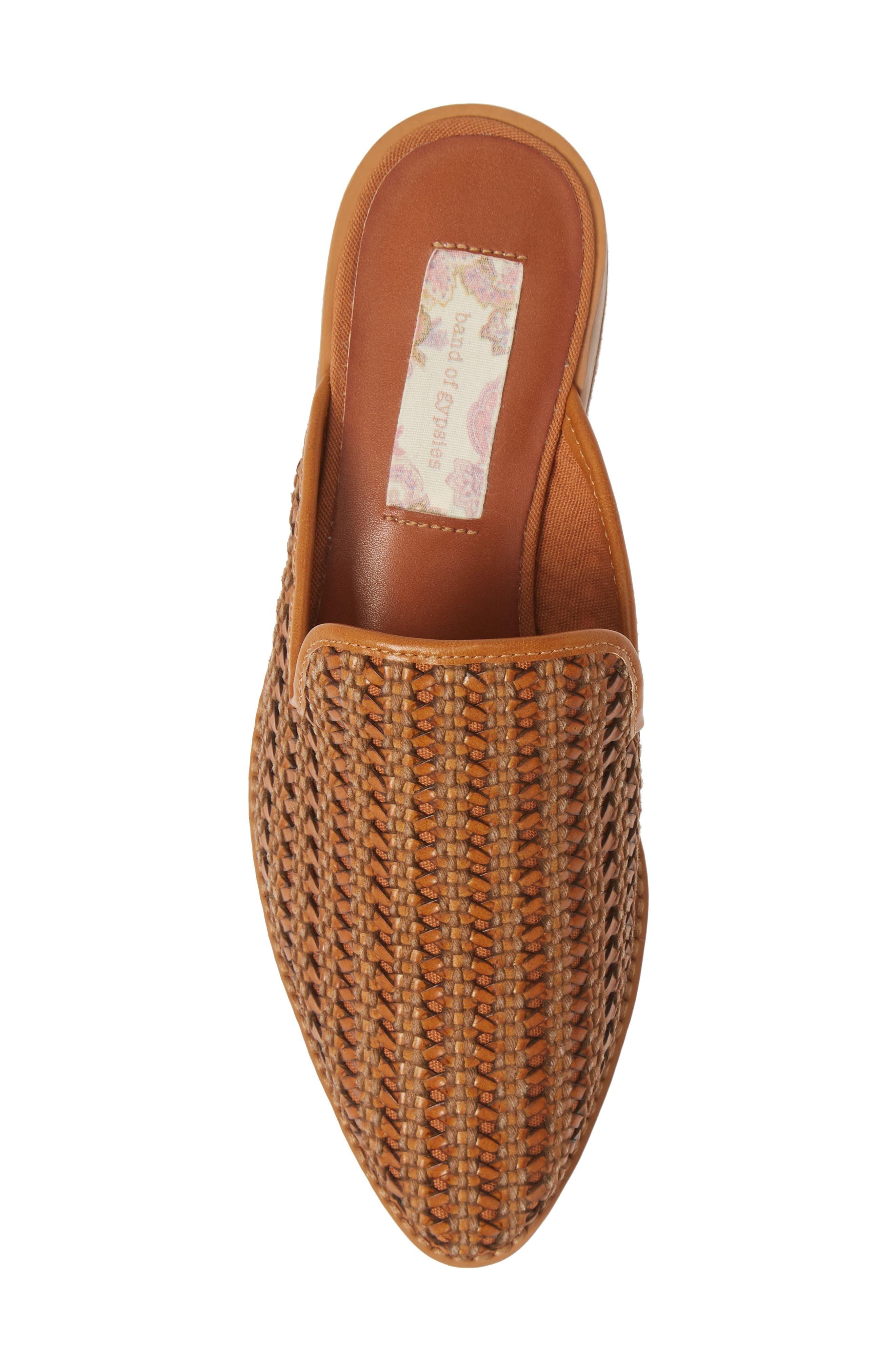 Band of Gypsies Skipper Woven Loafer Mule, Alternate, color, COGNAC WOVEN VEGAN LEATHER