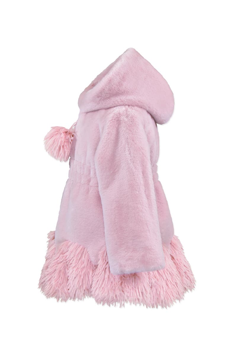 Widgeon Faux Fur Smocked Waist Coat, Alternate, color, Strawberry Puff