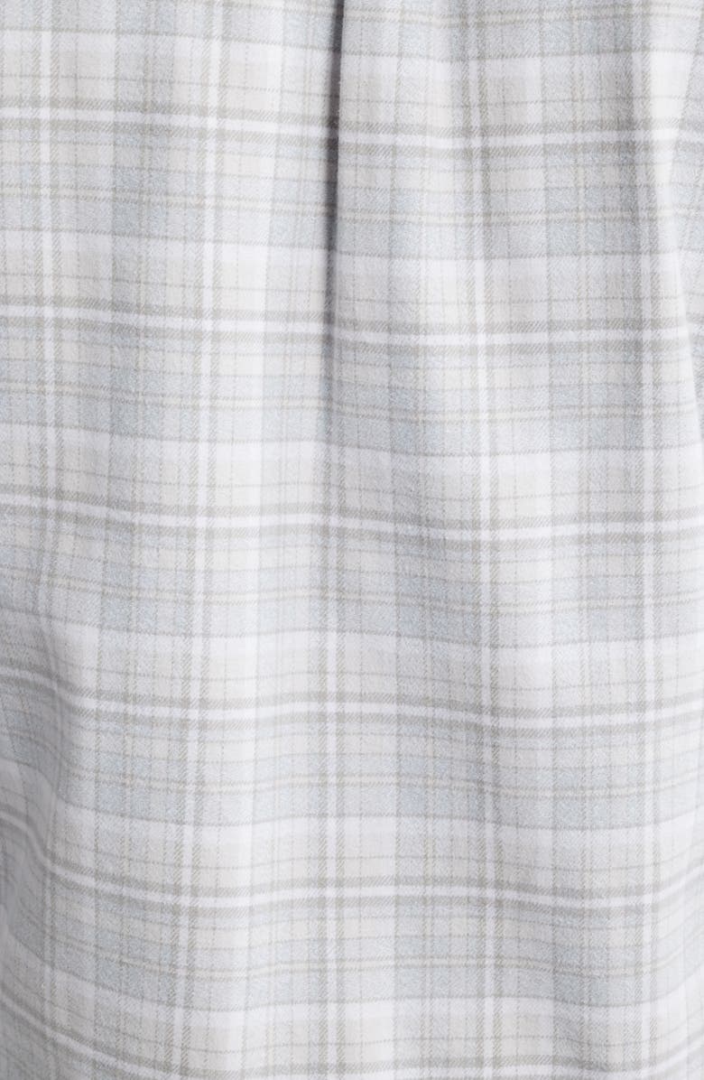 Tommy Bahama Coastal Vibes Plaid Cotton Flannel Button-Up Shirt, Alternate, color, Summer Grey