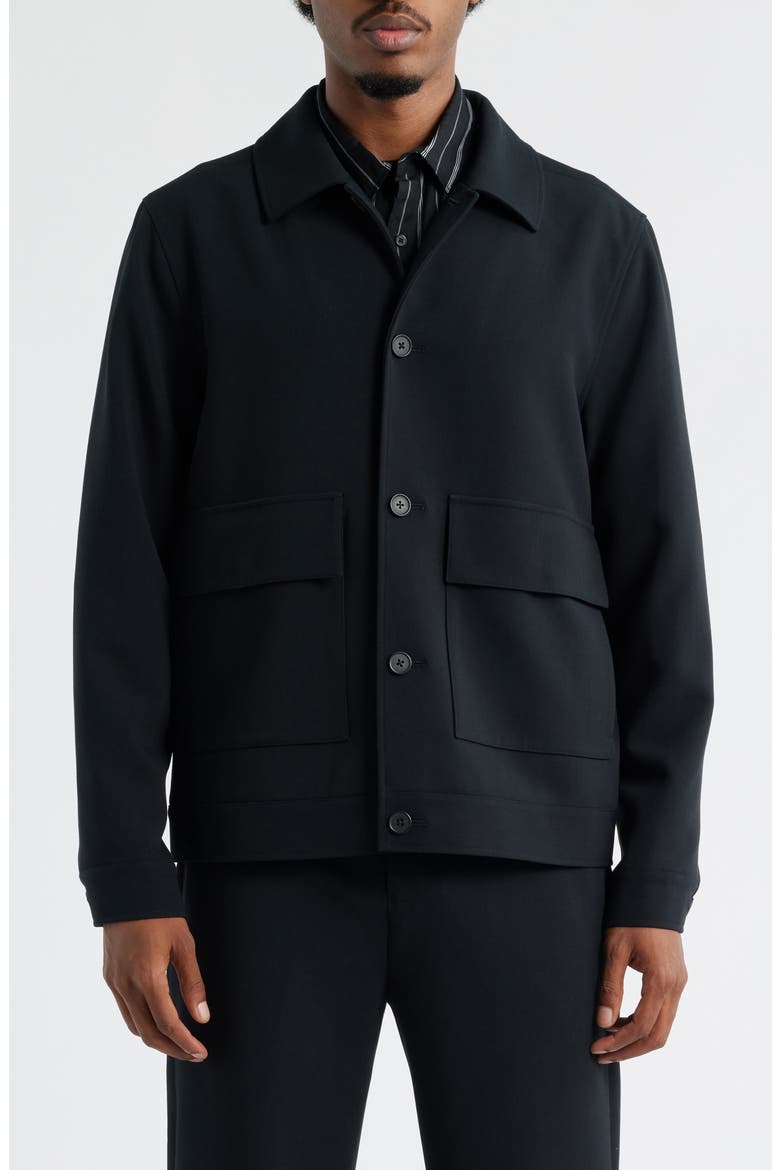 Twill Jacket, Main, color, BLACK CAVIAR