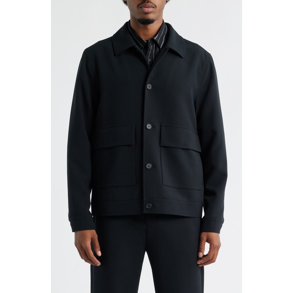 Open Edit Twill Jacket In Black