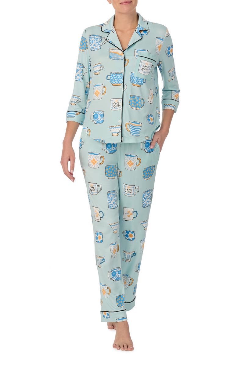Kate Spade New York print pajamas, Main, color, 