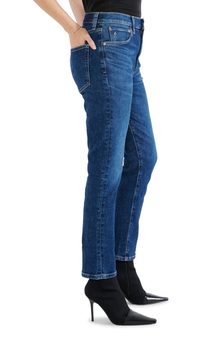 Scarlet Raw Hem Slim Fit Jeans, Alternate, color, CHROME DIOPSIDE