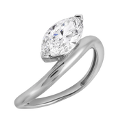 LuvMyJewelry Naia 1 Ct Marquise Lab Grown Diamond Engagement Ring