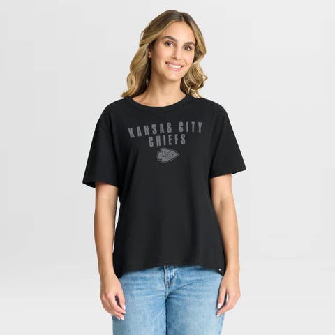 Women's Fanatics Black Kansas City Chiefs Blackout Kneel Down Legacy T-Shirt