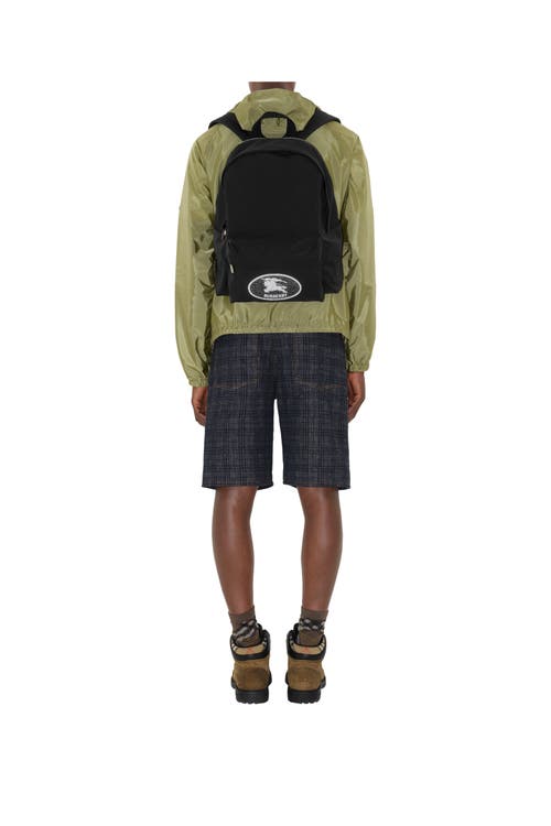 Burberry Black Backpack With Spacious Design And Padded Straps